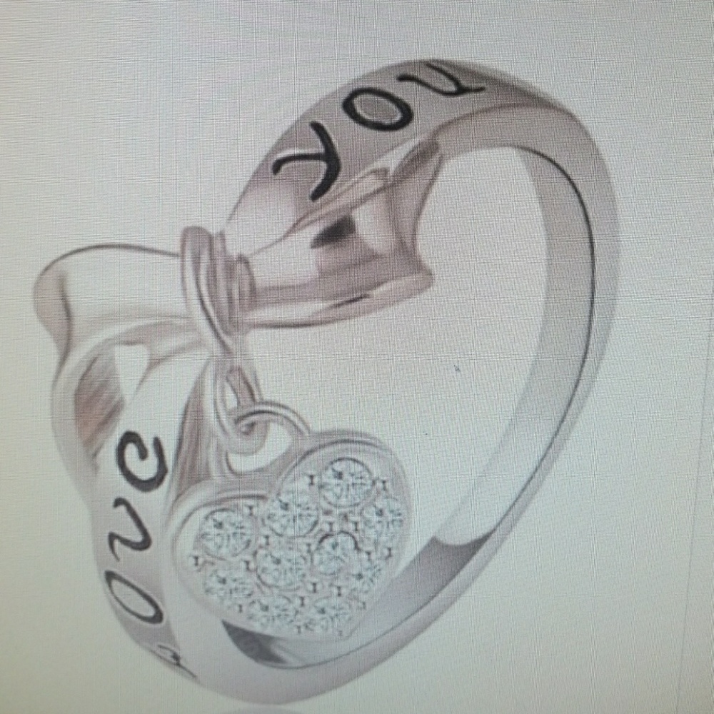 New White Topaz Bow Ring